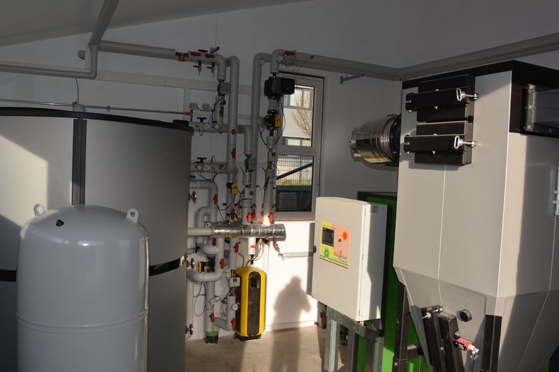 Heizhaus ENERPIPE von Innen