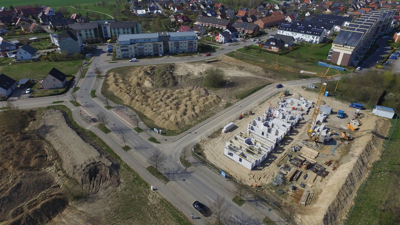 Rostock: Nahwärmenetz wird gebaut aus Vogelperspektive