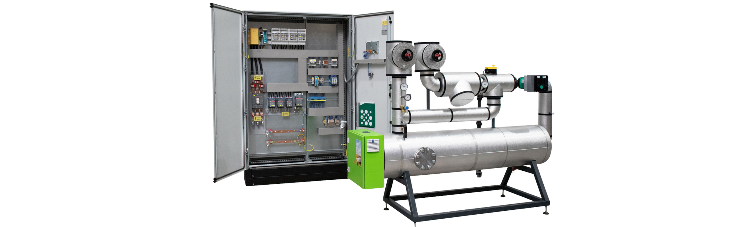 Power to heat von ENERPIPE: EnerHEAT Anlage mit Schaltschrank