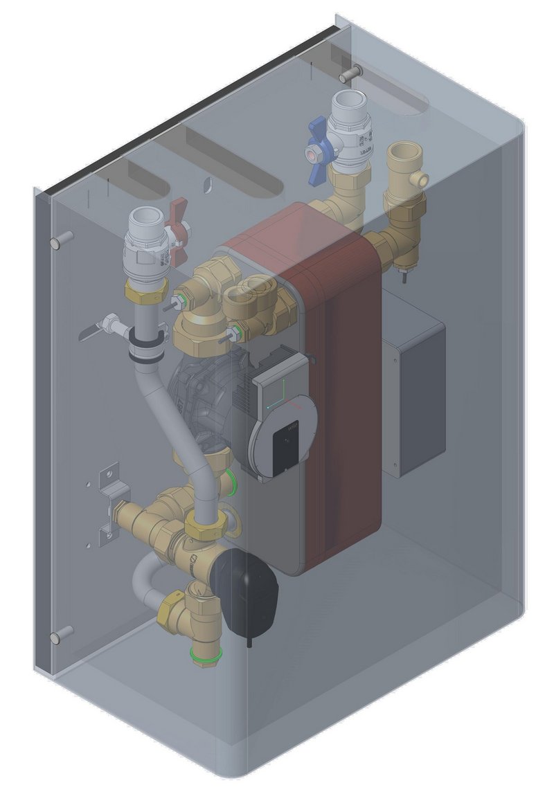 ENERPIPE Friwa Innenleben Rendering Frischwasserstation