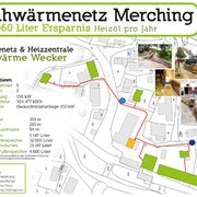 Wärmenetz in Merching: Bauschild, Bautafel