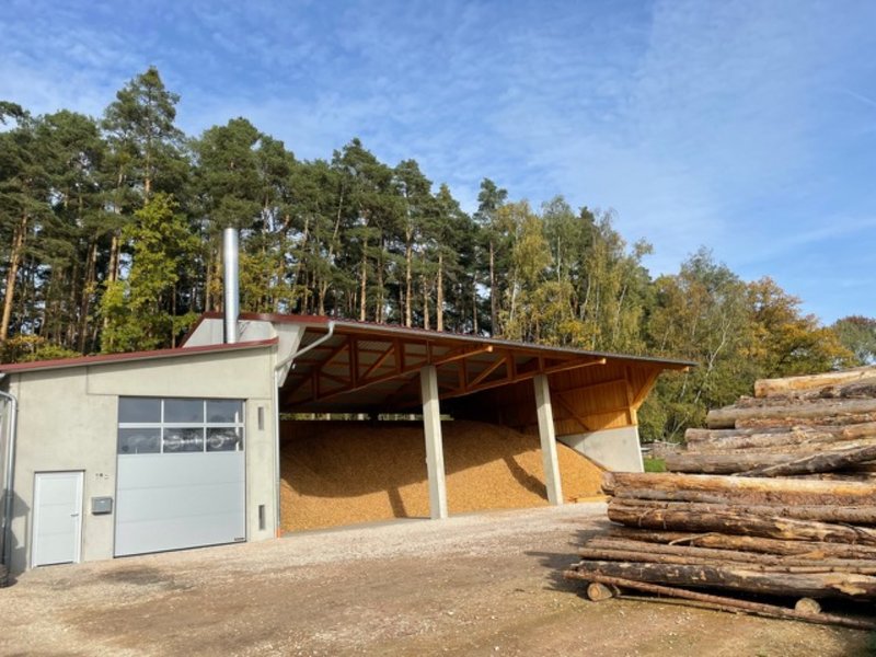 Nahwärmenetz in Leipersloh: Bunker mit Hackschnitzeln