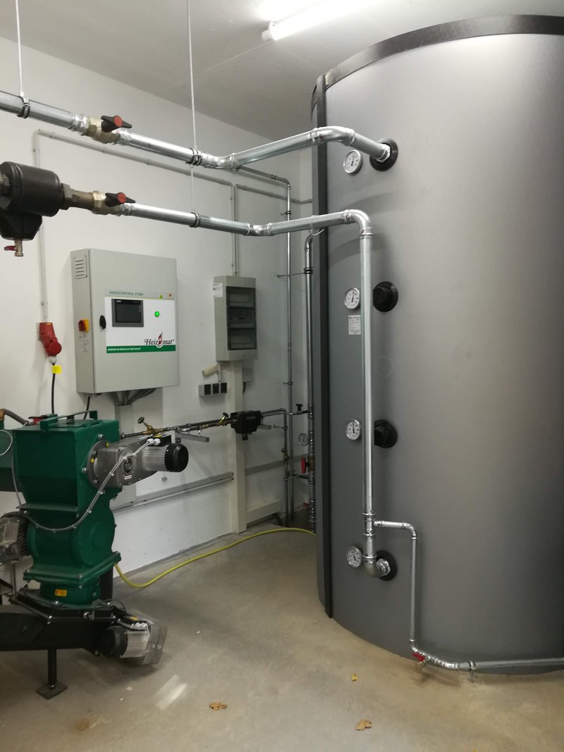 Nahwärmenetz in Vorderhaslach: Pufferspeicher