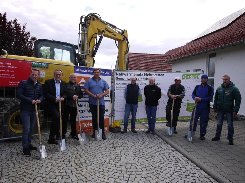Spatenstich Mehrstetten Nahwärme 