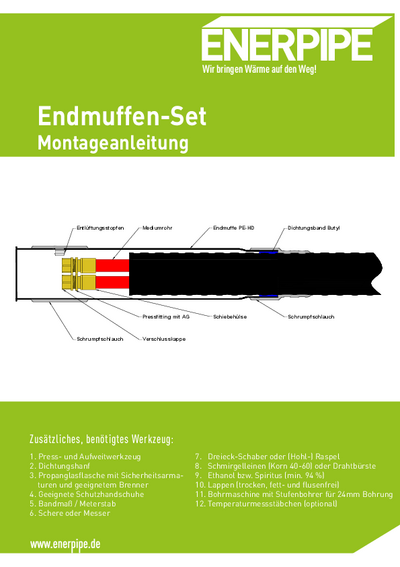 Rohrtechnik: Endmuffenset Montageanleitung