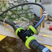 fertig montiertes T-Stück im Nahwärmenetz Glonn