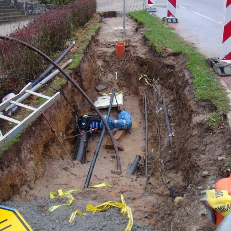 Wärmenetz in Kaiserbach-Gebenweiler: Rohrgraben