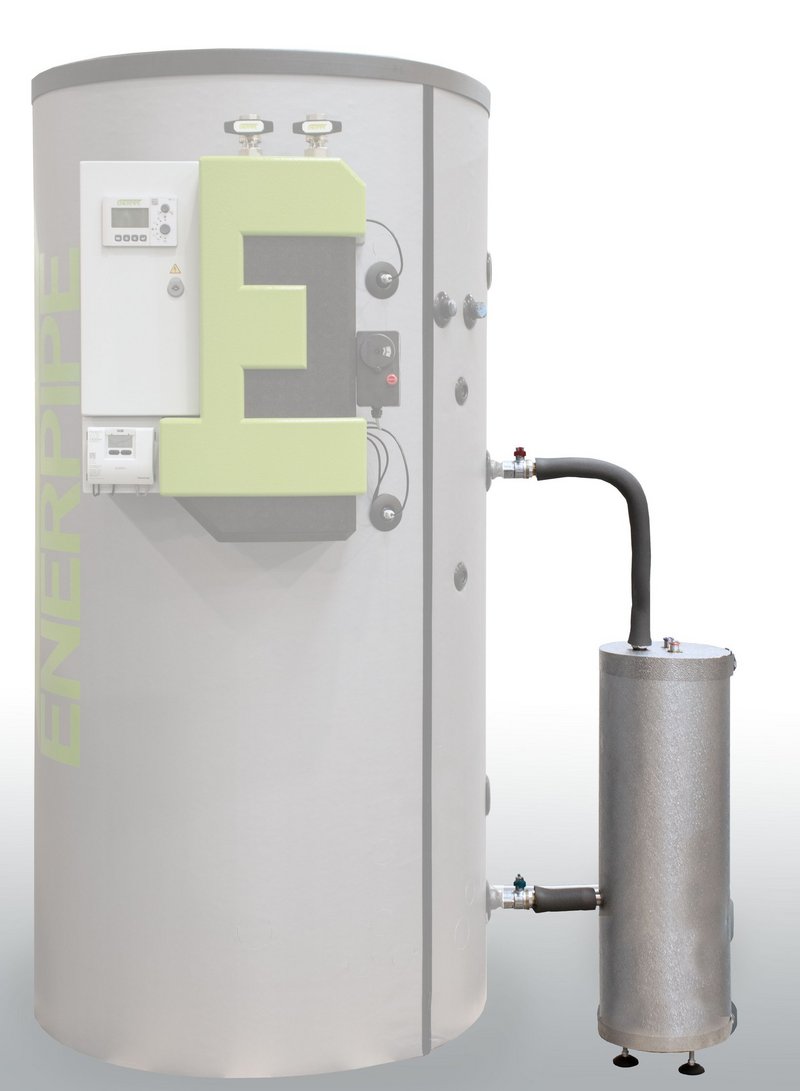 ENERPIPE Solarwärmetauscher am Pufferspeicher