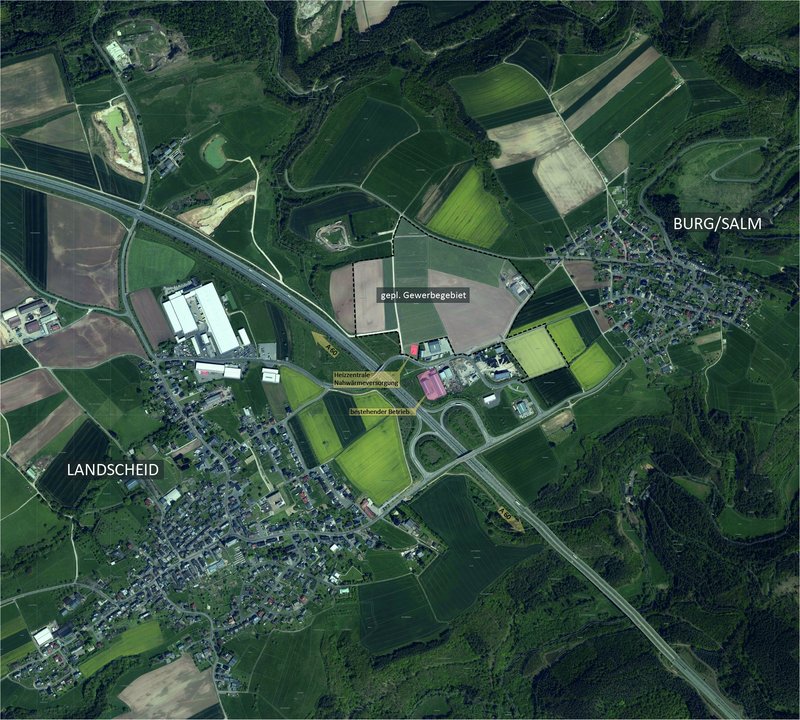 Luftbild Nahwärme Landscheid Luftbild