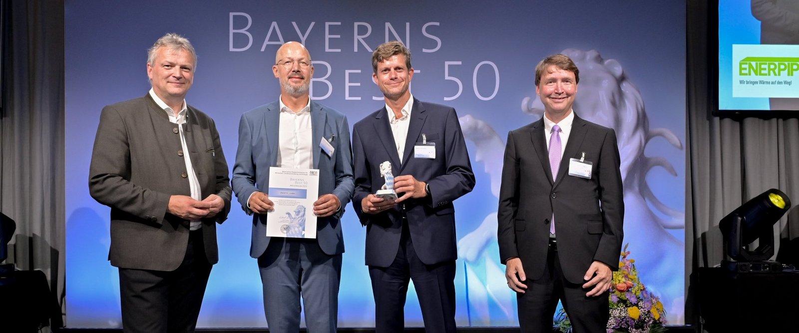 ENerpipe gewinnt AUszeichnung als Bayerns Best 50: Martin Böckler und LUdwig Heinloth