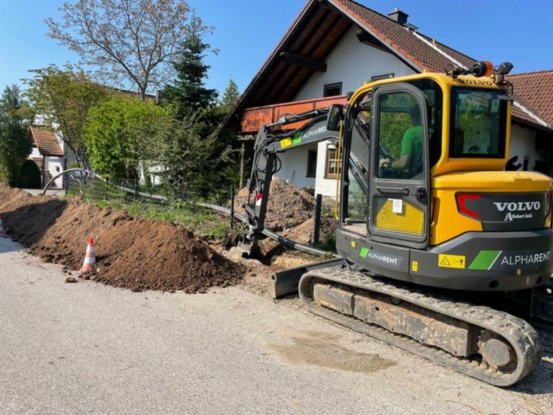 Nahwärmenetz in Leipersloh: Bau des Rohrgrabens