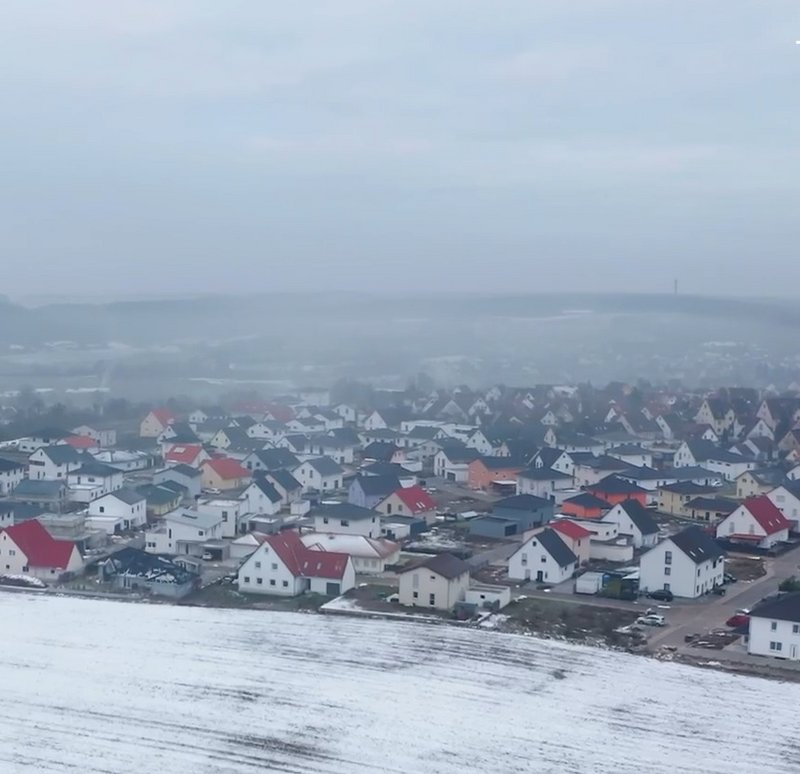 Wärmenetz in Windsbach: Luftbild
