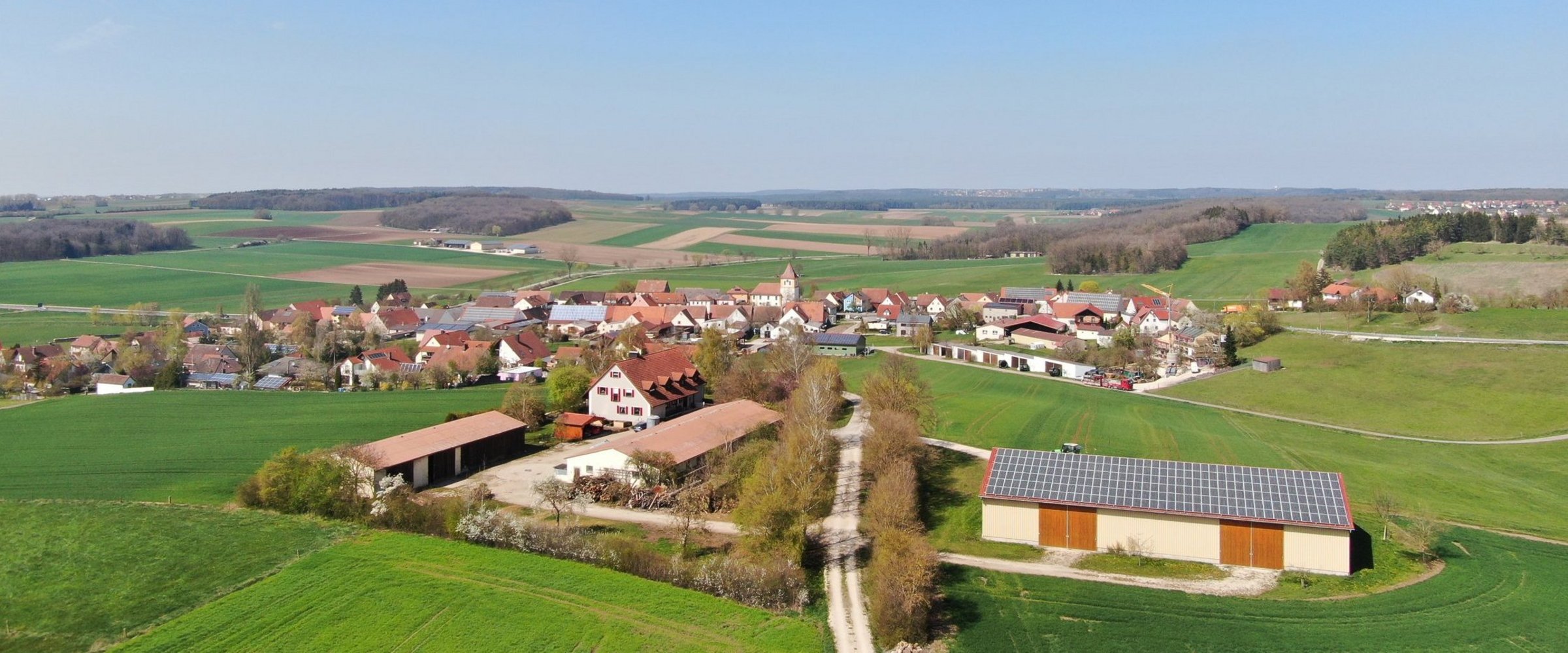 Wärmenetz in Dornhausen - Luftbild, Dornhausen von oben