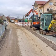 ENERPIPE Wärmenetz in Nennslingen: Bauarbeiten Rohr
