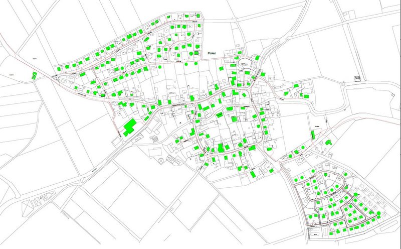 Plan für Nahwärmenetz in Pfofeld