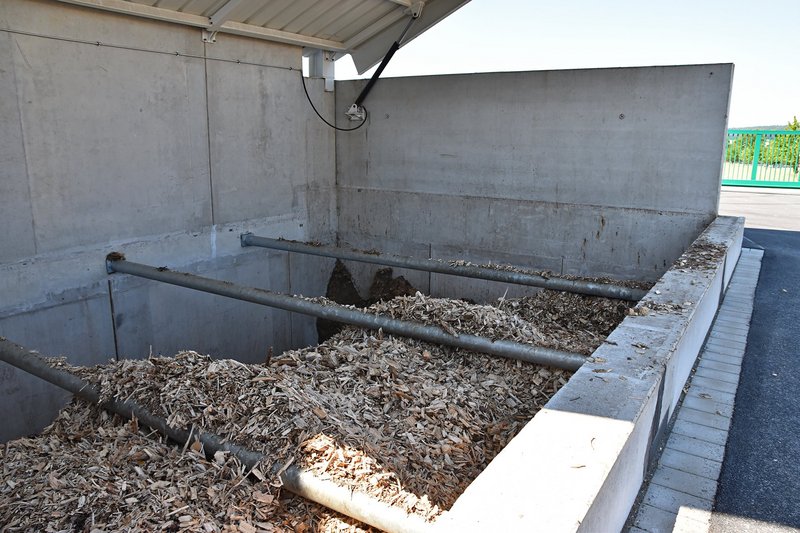 Hackschnitzel-Bunker Nahwärme Landscheid Hackschnitzel