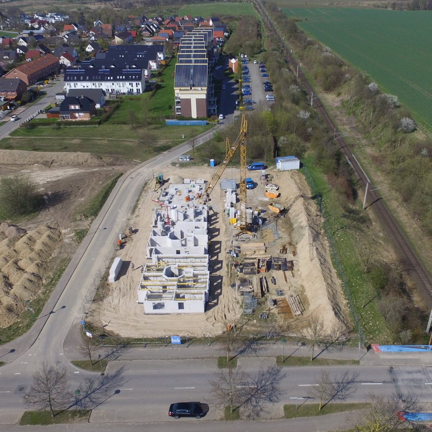 Rostock: Nahwärmenetz wird gebaut aus Vogelperspektive