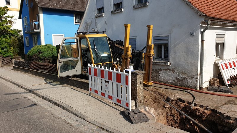 Wärmenetz in Dornhausen - Bau und Rohrgraben