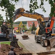 Wärmenetz in Dornhausen - Bau