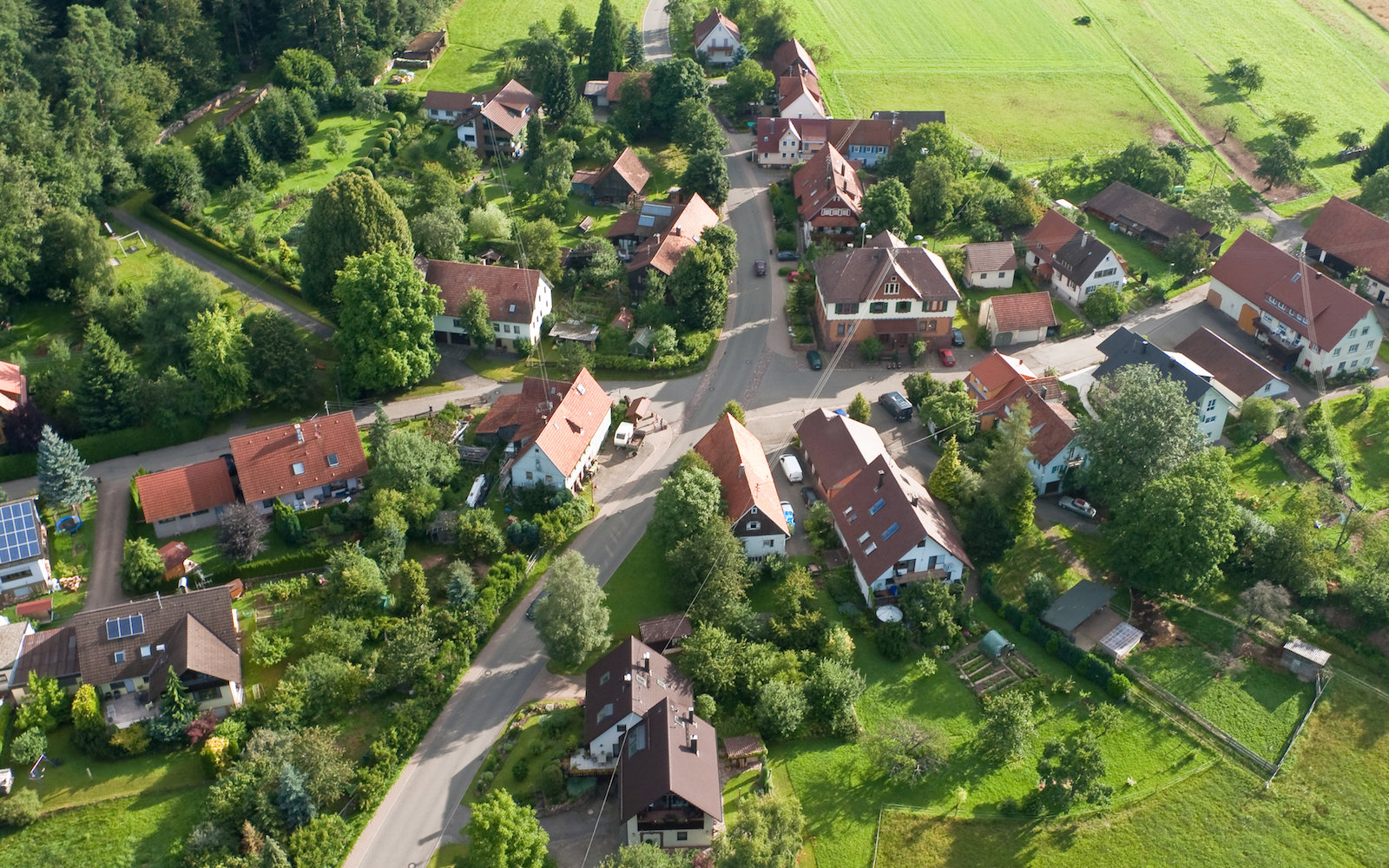 Luftbild Nahwärmenetz in Oberreichenbach