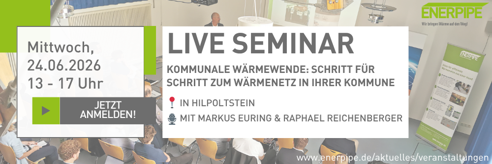 Live Seminar bei ENERPIPE f&uuml;r Kommunen am 24.6.2026